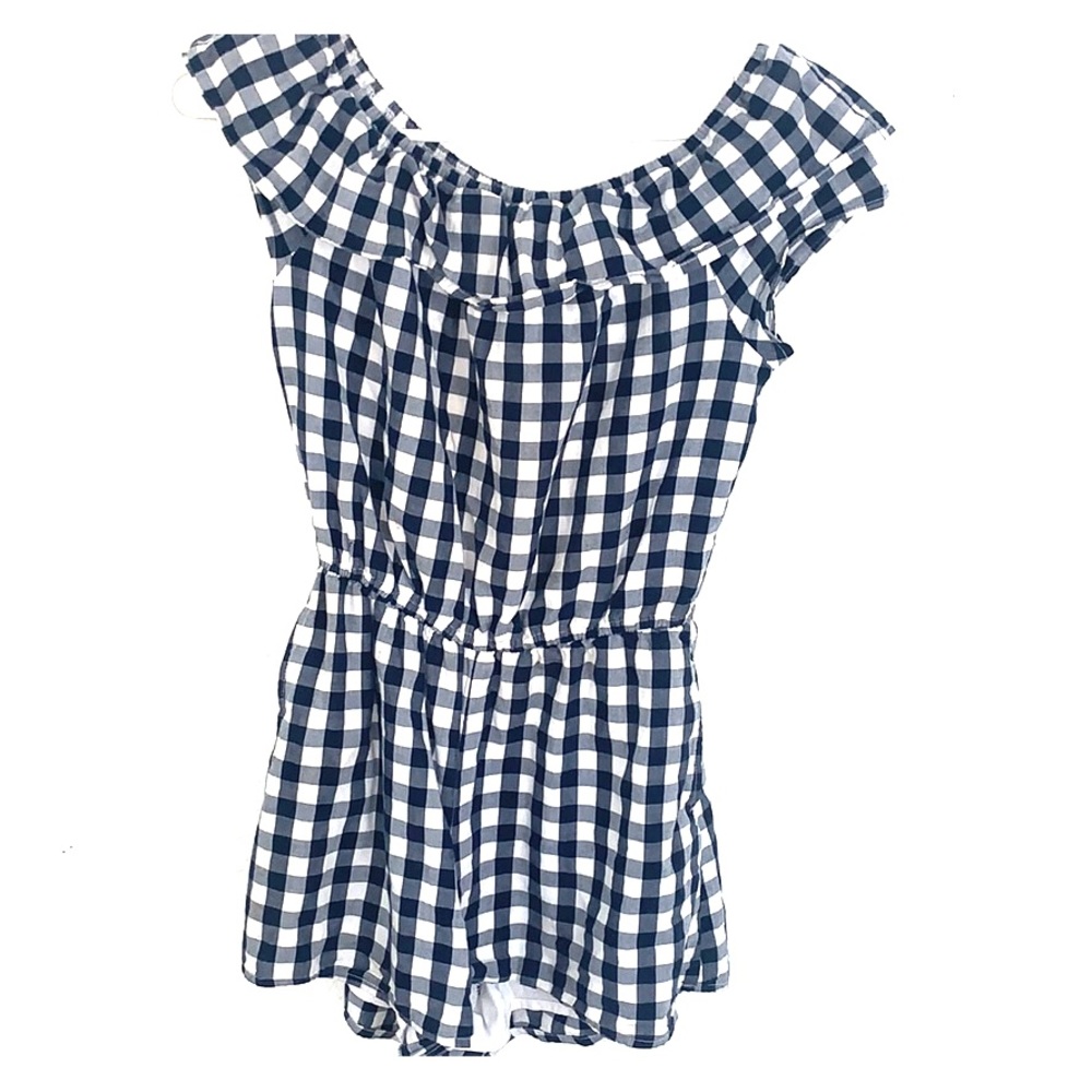Abercrombie Kids  Gingham Off the Shoulder Romper